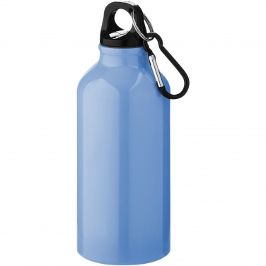 Logo trade corporate gift photo of: Oregon 400 ml aluminium water bottle with carabiner