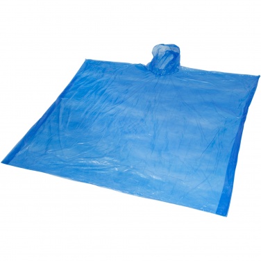 Logo trade promotional merchandise photo of: Ziva disposable rain poncho with storage pouch