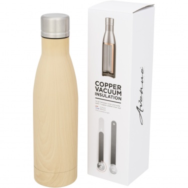 Logo trade promotional giveaway photo of: Vasa 500 ml wood-look copper vacuum insulated bottle