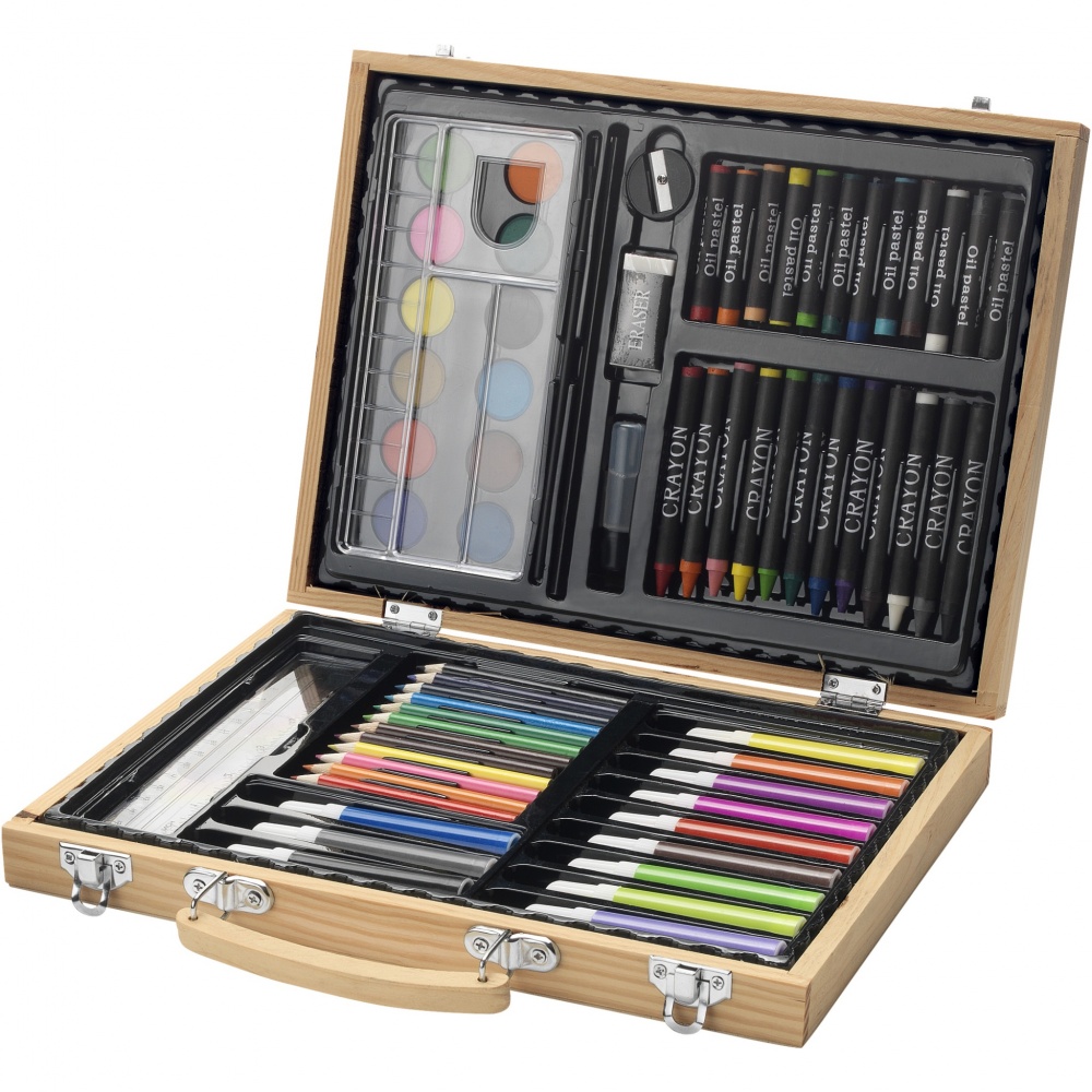 Logotrade promotional gift picture of: Rainbow 67-piece colouring set