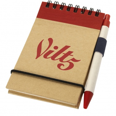 Logo trade promotional giveaway photo of: Zuse A7 recycled jotter notepad with pen