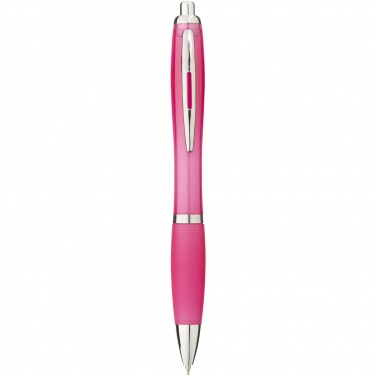 Logo trade promotional merchandise image of: Nash ballpoint pen with coloured barrel and grip