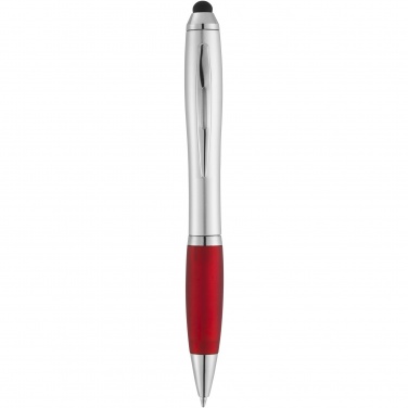 Logo trade promotional item photo of: Nash stylus ballpoint with coloured grip