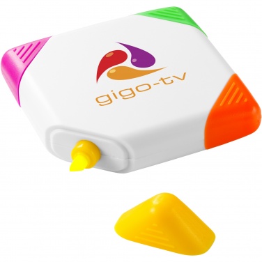 Logo trade corporate gifts image of: Trafalgar square-shaped 4-colour highlighter