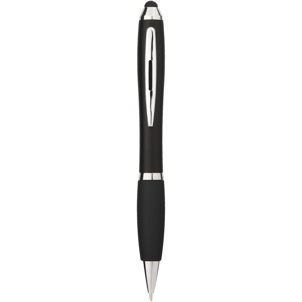 Logotrade promotional giveaway picture of: Nash coloured stylus ballpoint pen with black grip
