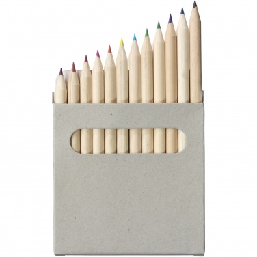 Logo trade promotional giveaways image of: Tallin 12-piece coloured pencil set