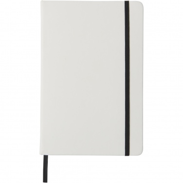Logotrade advertising product image of: Spectrum A5 white notebook with coloured strap