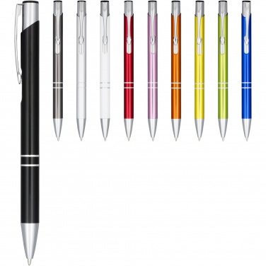 Logo trade promotional product photo of: Moneta anodized aluminium click ballpoint pen