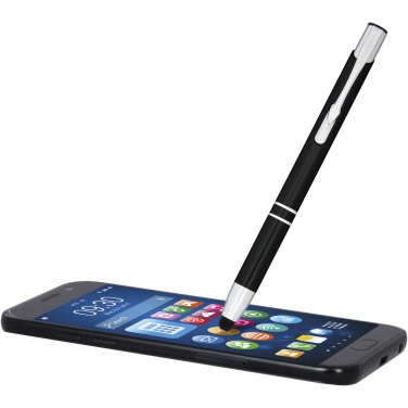 Logotrade promotional giveaway picture of: Moneta anodized aluminium click stylus ballpoint pen