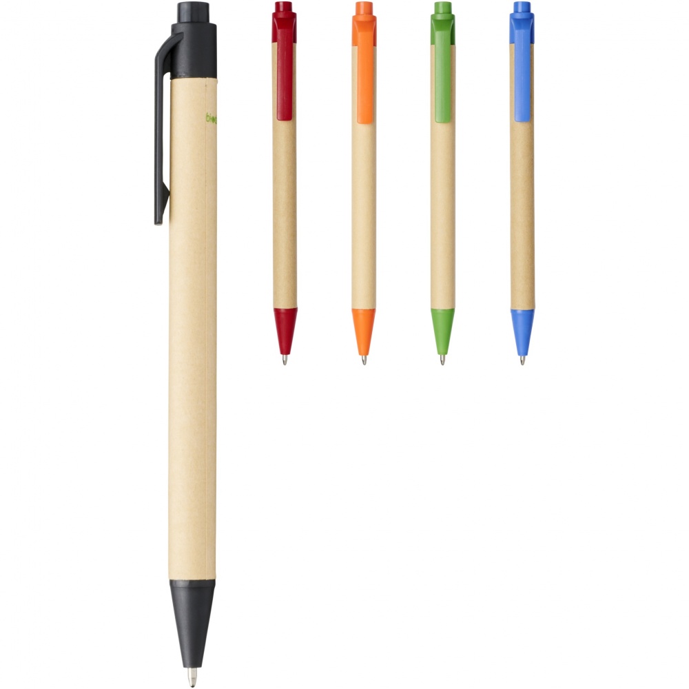 Logotrade promotional product image of: Berk recycled carton and corn plastic ballpoint pen