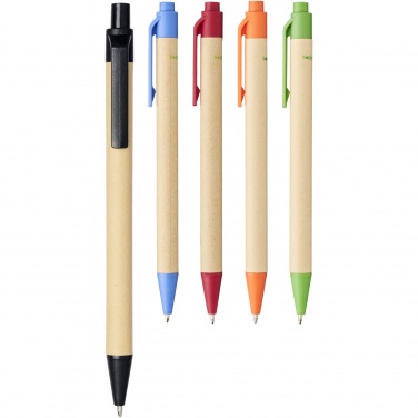 Logotrade promotional giveaway image of: Berk recycled carton and corn plastic ballpoint pen