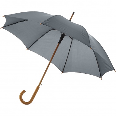 Logo trade promotional items image of: Kyle 23" auto open umbrella wooden shaft and handle