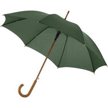 Logo trade promotional merchandise photo of: Kyle 23" auto open umbrella wooden shaft and handle