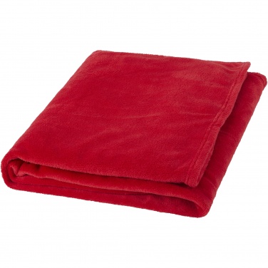 Logo trade promotional gifts image of: Bay extra soft coral fleece plaid blanket