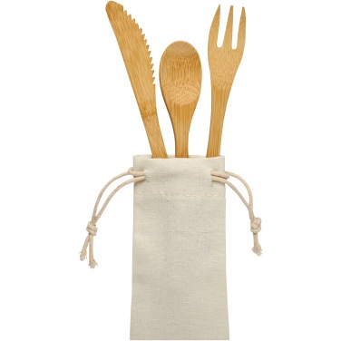 Logotrade promotional product picture of: Celuk bamboo cutlery set