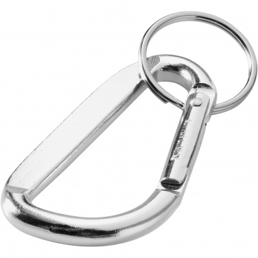 Logo trade promotional giveaways picture of: Timor carabiner keychain