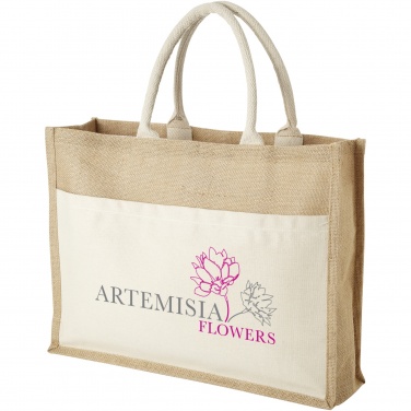 Logotrade promotional items photo of: Mumbay cotton pocket jute tote bag 18L