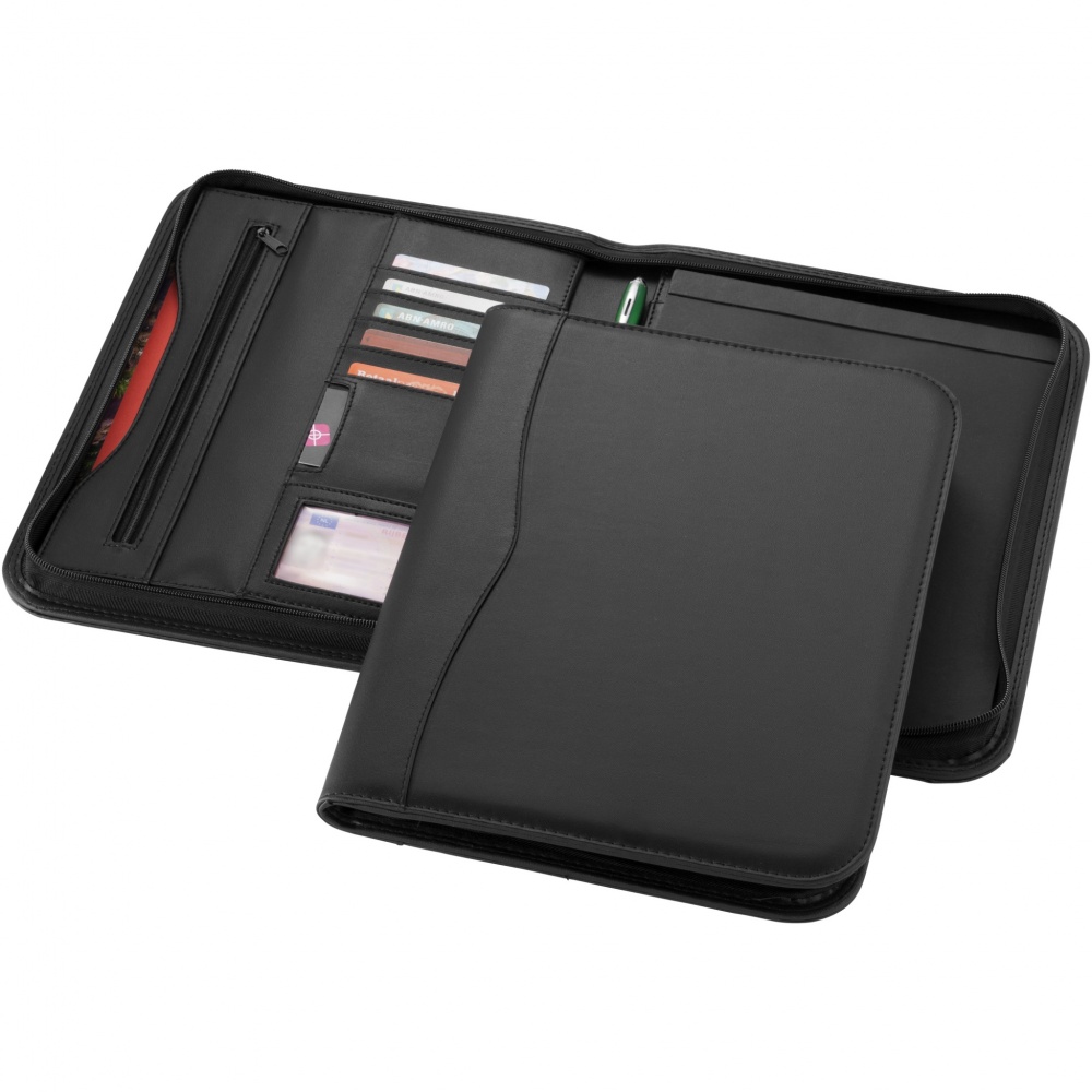 Logo trade corporate gift photo of: Ebony A4 zippered portfolio