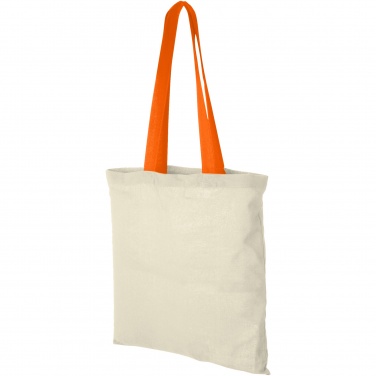 Logotrade corporate gift image of: Nevada 100 g/m² cotton tote bag coloured handles 7L