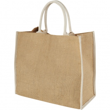 Logotrade promotional gift picture of: Harry coloured edge jute tote bag 25L