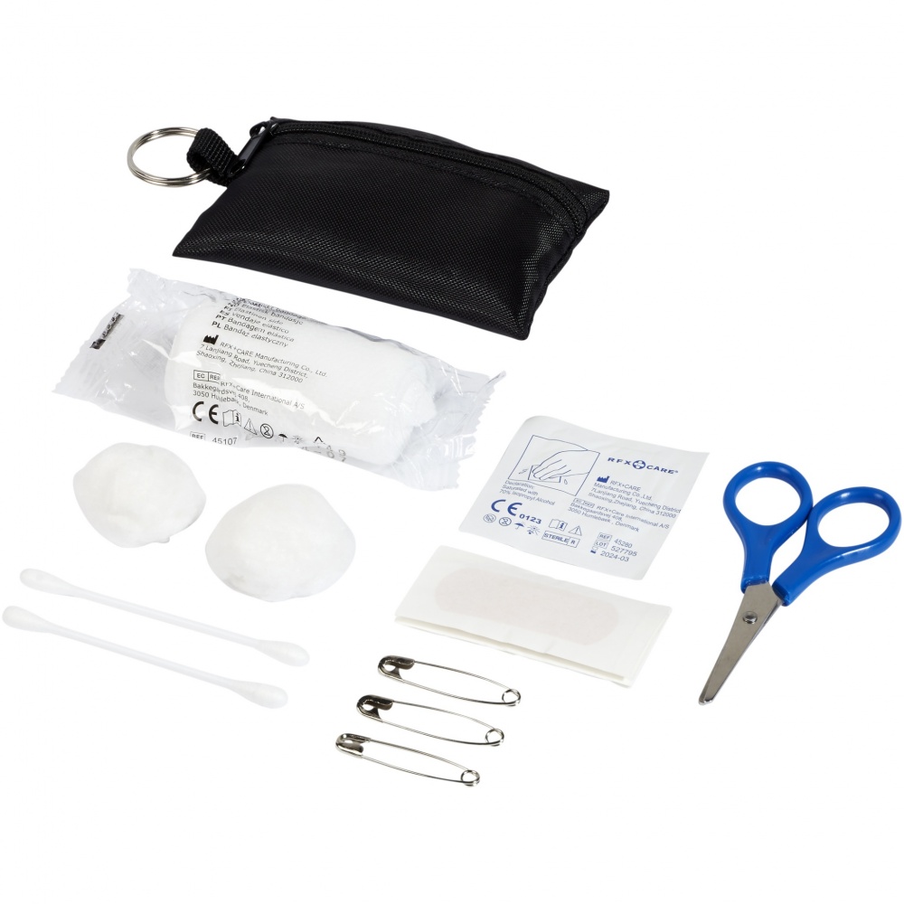 Logotrade promotional products photo of: Valdemar 16-piece first aid keyring pouch