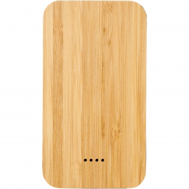 Logotrade promotional item image of: Future 6000 mAh bamboo/fabric wireless power bank