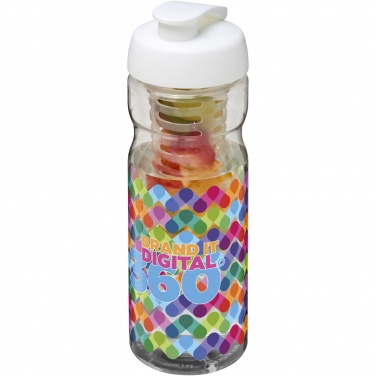 Logo trade promotional gifts picture of: H2O Active® Base 650 ml flip lid sport bottle & infuser