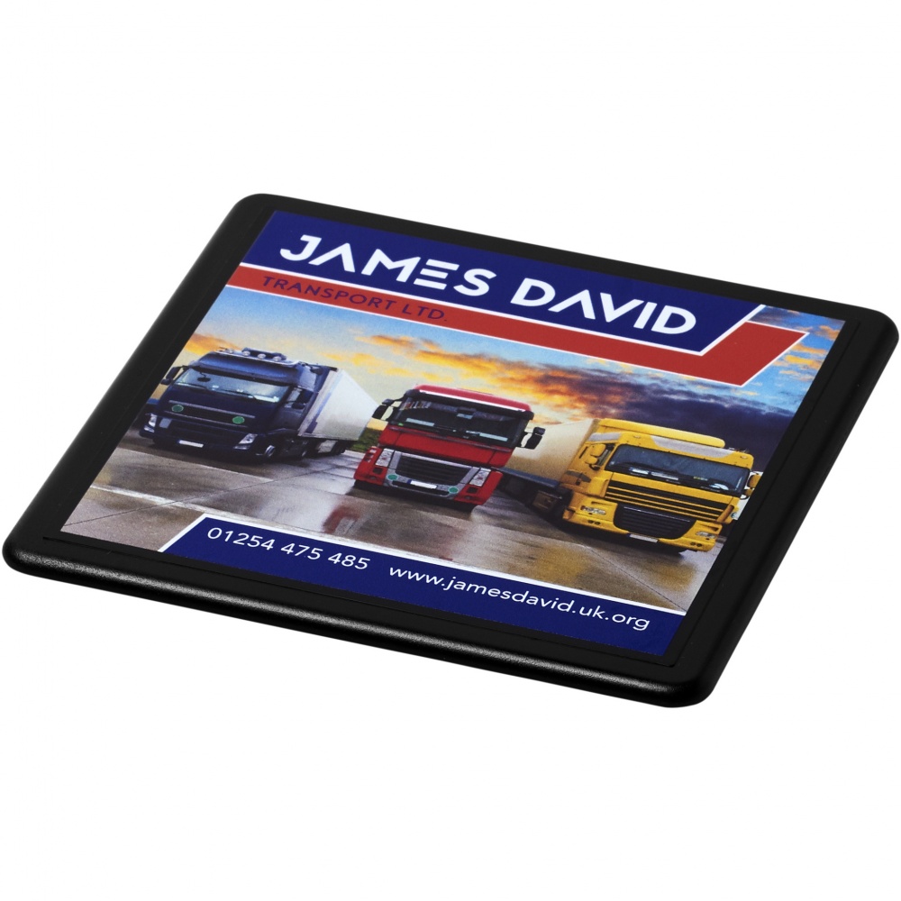 Logo trade business gift photo of: Terran square coaster with 100% recycled plastic
