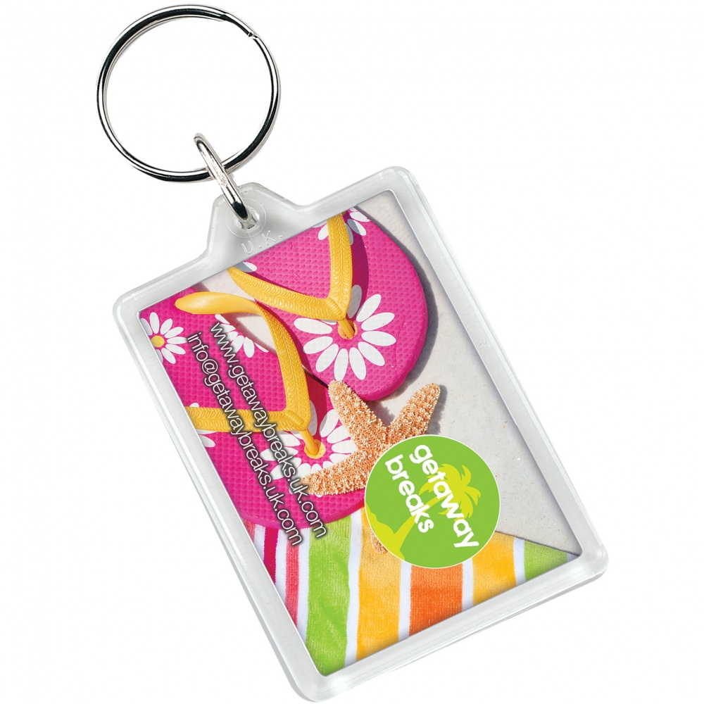 Logo trade promotional merchandise image of: Vito C1 rectangular keychain