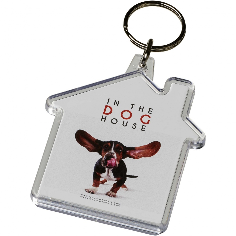 Logo trade promotional products image of: Combo house-shaped keychain