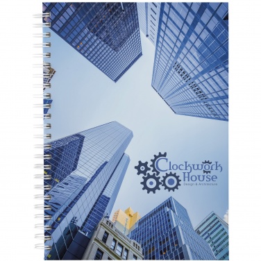 Logo trade promotional merchandise picture of: Wire-o A5 notebook hard cover