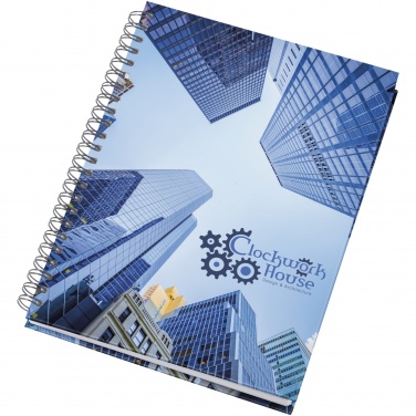 Logo trade corporate gifts image of: Wire-o A5 notebook hard cover