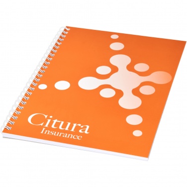 Logo trade promotional giveaways image of: Desk-Mate® A5 notebook synthetic cover