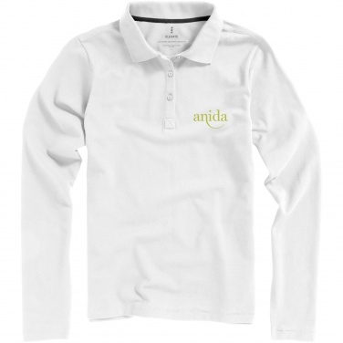 Logo trade advertising products image of: Oakville long sleeve women's polo