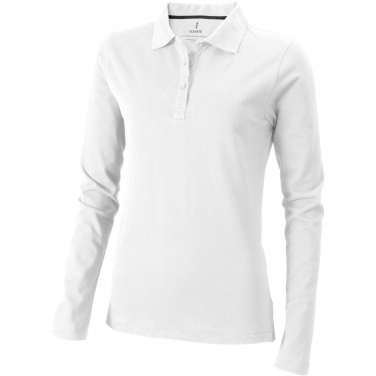 Logo trade promotional merchandise image of: Oakville long sleeve women's polo