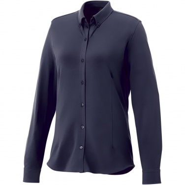 Logo trade promotional products image of: Bigelow long sleeve women's pique shirt