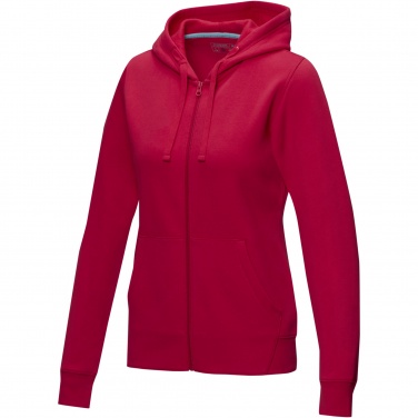 Logo trade promotional merchandise image of: Ruby women’s organic recycled full zip hoodie