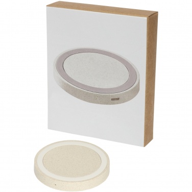 Logo trade promotional product photo of: Naka 5W wheat straw wireless charging pad