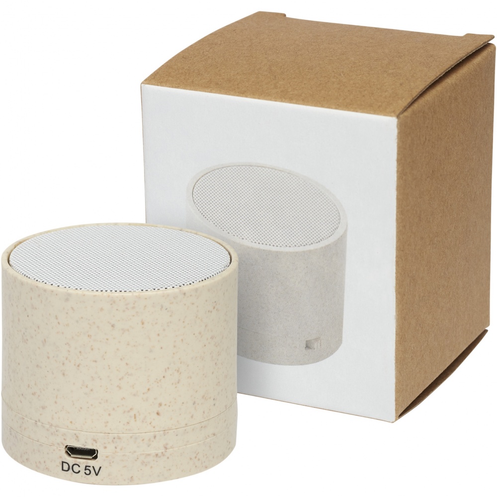 Logo trade promotional items image of: Kikai wheat straw Bluetooth® speaker