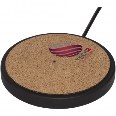 Logotrade promotional merchandise photo of: Kivi 10W limestone/cork wireless charging pad