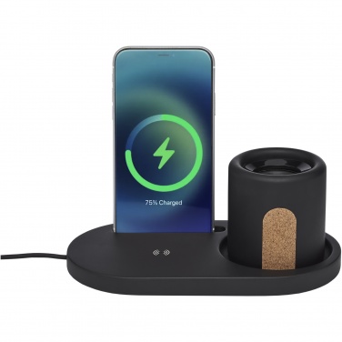 Logo trade promotional merchandise photo of: Klip 5W wireless charging desk organizer