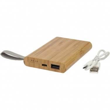 Logo trade business gift photo of: Tulda 5000 mAh bamboo power bank