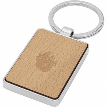 Logotrade promotional products photo of: Mauro beech wood rectangular keychain