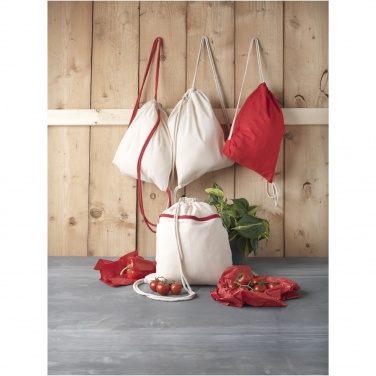 Logo trade promotional gifts image of: Oregon 140 g/m² cotton drawstring bag 5L