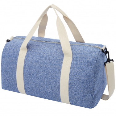 Logo trade corporate gifts image of: Pheebs 450 g/m² recycled cotton and polyester duffel bag 24L