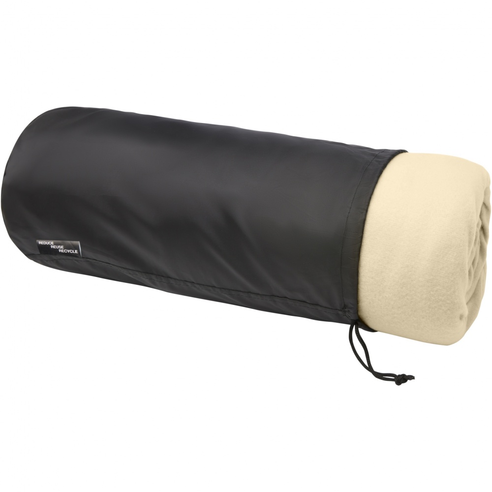 Logo trade business gift photo of: Marigold GRS certified RPET polar fleece and sherpa blanket