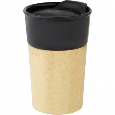 Logotrade promotional product picture of: Pereira 320 ml porcelain mug with bamboo outer wall