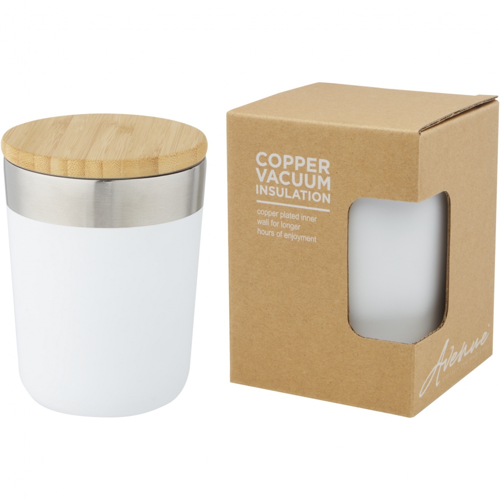 Logotrade promotional item image of: Lagan 300 ml stainless steel tumbler with bamboo lid