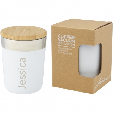 Logo trade promotional merchandise picture of: Lagan 300 ml stainless steel tumbler with bamboo lid