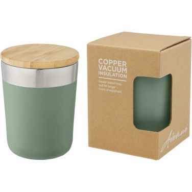 Logo trade promotional product photo of: Lagan 300 ml stainless steel tumbler with bamboo lid